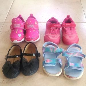 Lot of 4 Toddler girl's size 6 shoes